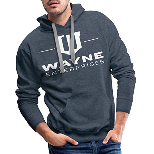 Spreadshirt Batman Wayne Enterprises Männer Premium Hoodie, L, Jeansblau von Spreadshirt