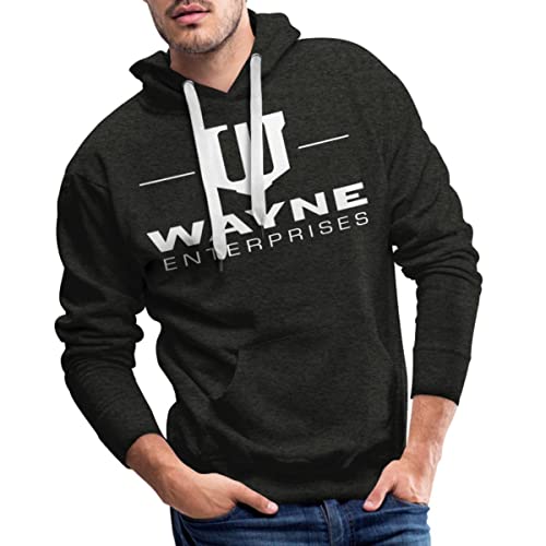 Spreadshirt Batman Wayne Enterprises Männer Premium Hoodie, S, Anthrazit von Spreadshirt