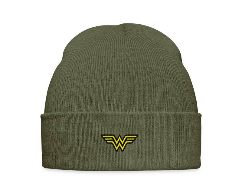 Spreadshirt Beanie DC Comics Wonder Woman original Logo Stick Wintermütze (1-St) von Spreadshirt