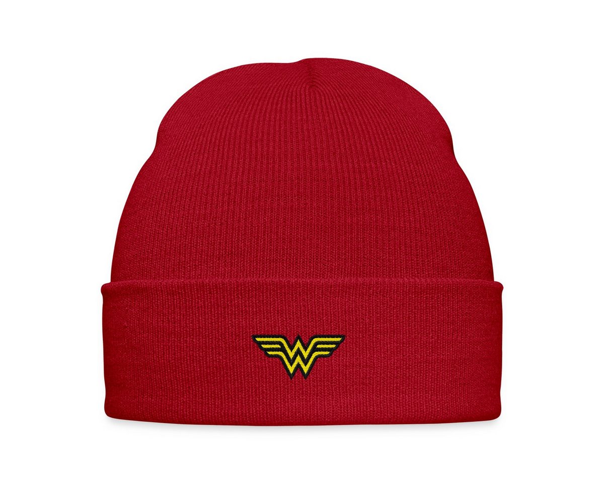 Spreadshirt Beanie DC Comics Wonder Woman original Logo Stick Wintermütze (1-St) von Spreadshirt