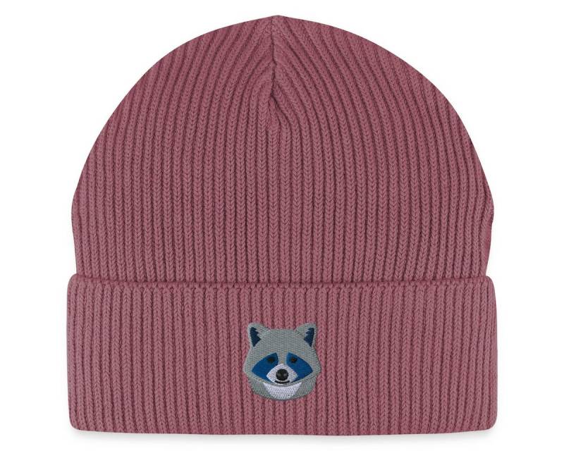 Spreadshirt Beanie Kleiner Waschbär Stickerei Fisherman Beanie Bio Mütze (1-St) von Spreadshirt