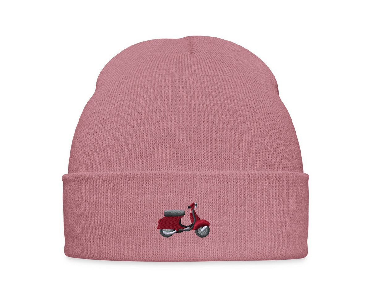 Spreadshirt Beanie Motorroller Stickerei Bestickte Wintermütze (1-St) von Spreadshirt