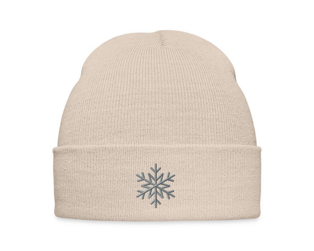 Spreadshirt Beanie Schneeflocke Gestickt Bestickte Wintermütze (1-St) von Spreadshirt