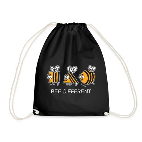 Spreadshirt Bee Different Bienen Turnbeutel, One size, Schwarz von Spreadshirt