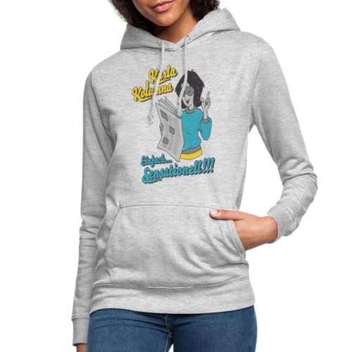 Spreadshirt Benjamin Blümchen Karla Kolumna Sensationell Frauen Hoodie, L, Hellgrau meliert von Spreadshirt