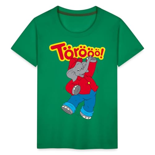 Spreadshirt Benjamin Blümchen Tanzend Törööö Kinder Premium T-Shirt, 98/104 (2 Jahre), Kelly Green von Spreadshirt