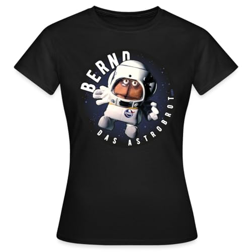 Spreadshirt Bernd Das Brot Astrobrot Rund Frauen T-Shirt, XXL, Schwarz von Spreadshirt