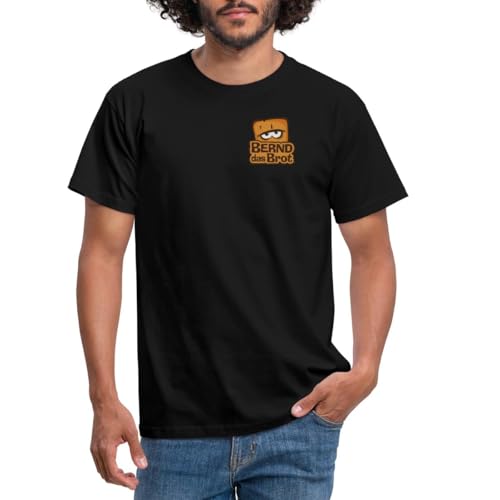 Spreadshirt Bernd Das Brot Brustdesign Logo Männer T-Shirt, XL, Schwarz von Spreadshirt