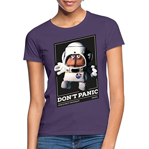 Spreadshirt Bernd Das Brot Don't Panic Frauen T-Shirt, L, Dunkellila von Spreadshirt