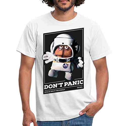 Spreadshirt Bernd Das Brot Don't Panic Männer T-Shirt, XL, weiß von Spreadshirt