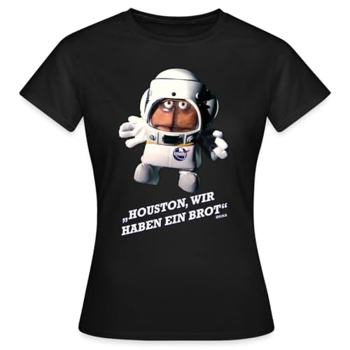 Spreadshirt Bernd Das Brot Houston Wir haben EIN Brot Spruch Frauen T-Shirt, XXL, Schwarz von Spreadshirt