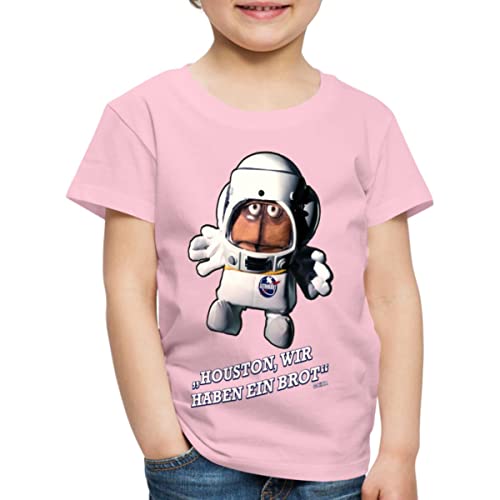 Spreadshirt Bernd Das Brot Houston Wir haben EIN Brot Spruch Kinder Premium T-Shirt, 110/116 (4 Jahre), Hellrosa von Spreadshirt