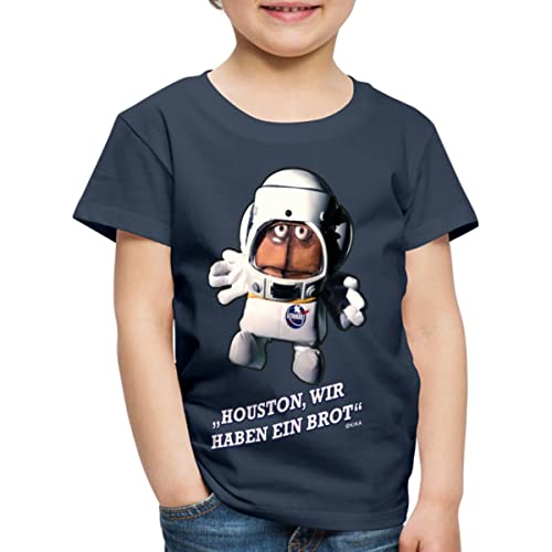 Spreadshirt Bernd Das Brot Houston Wir haben EIN Brot Spruch Kinder Premium T-Shirt, 110/116 (4 Jahre), Navy von Spreadshirt