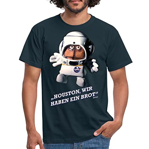 Spreadshirt Bernd Das Brot Houston Wir haben EIN Brot Spruch Männer T-Shirt, M, Navy von Spreadshirt