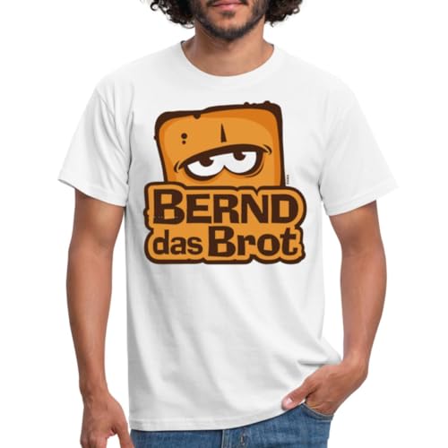 Spreadshirt Bernd Das Brot Logo Männer T-Shirt, XXL, weiß von Spreadshirt