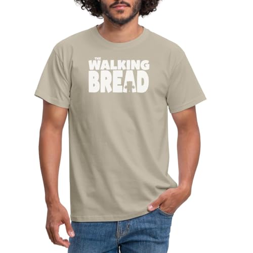 Spreadshirt Bernd Das Brot The Walking Bread In Weiß Männer T-Shirt, 4XL, Sandbeige von Spreadshirt