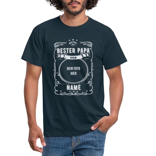 Spreadshirt Bester Papa Personalisiert Mit Name Und Foto Vom Kind Männer T-Shirt, XL, Navy Spreadshirt Bester Papa Personalisiert Mit Name Und Foto Vom Kind Männer T-Shirt, XL, Navy von Spreadshirt