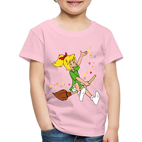 Spreadshirt Bibi Blocksberg Fliegt Auf Kartoffelbrei Kinder Premium T-Shirt, 110/116 (4 Jahre), Hellrosa von Spreadshirt