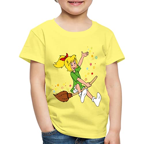 Spreadshirt Bibi Blocksberg Fliegt Auf Kartoffelbrei Kinder Premium T-Shirt, 110/116 (4 Jahre), Gelb von Spreadshirt