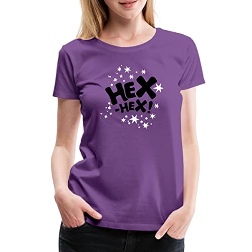 Spreadshirt Bibi Blocksberg Hexspruch Hex Hex Mit Sternen Frauen Premium T-Shirt, L, Lila von Spreadshirt