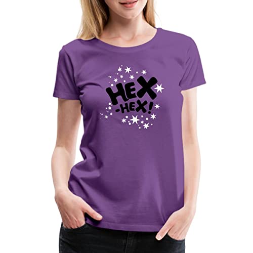 Spreadshirt Bibi Blocksberg Hexspruch Hex Hex Mit Sternen Frauen Premium T-Shirt, M, Lila von Spreadshirt