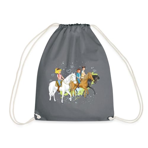 Spreadshirt Bibi Und Tina Ausritt Mit Alexander Falkenstein Turnbeutel, One size, Grau von Spreadshirt