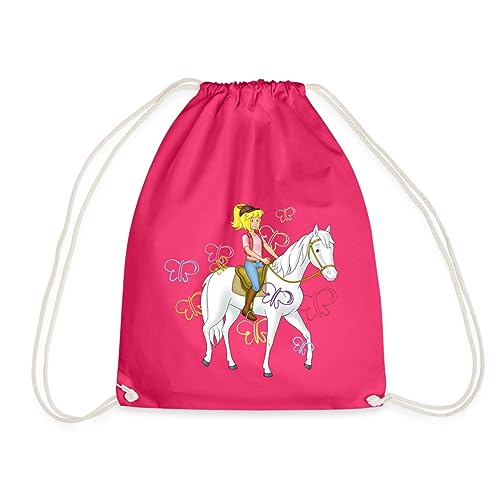 Spreadshirt Bibi Und Tina Bibi Reitet Auf Stute Sabrina Turnbeutel, One size, Fuchsia von Spreadshirt