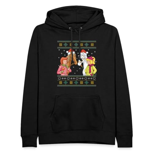 Spreadshirt Bibi und Tina Amadeus Sabrina Weihnachts-Design Frauen Hoodie, L, Schwarz von Spreadshirt