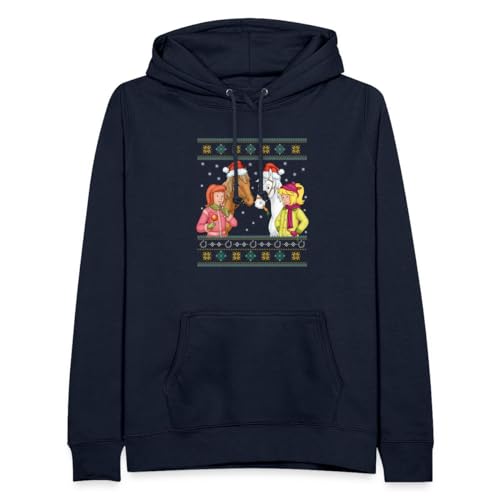 Spreadshirt Bibi und Tina Amadeus Sabrina Weihnachts-Design Frauen Hoodie, XXL, Navy von Spreadshirt