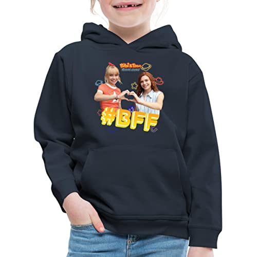 Spreadshirt Bibi & Tina Einfach Anders BFF Beste Freunde Kinder Premium Hoodie, 134/146 (9-11 Jahre), Navy von Spreadshirt