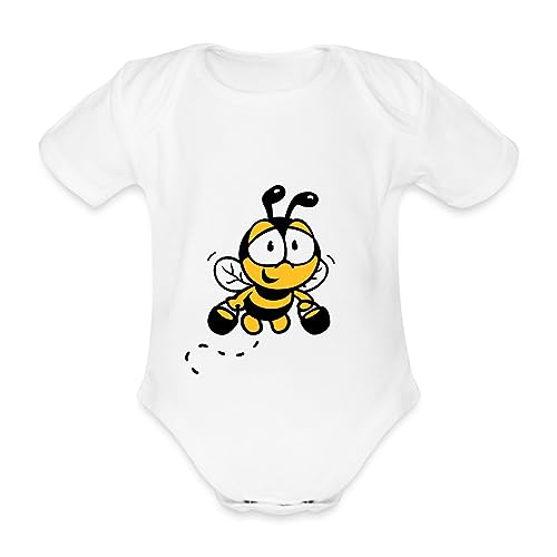 Spreadshirt Biene Baby Bio-Kurzarm-Body, 56 (0-1 M.), weiß von Spreadshirt