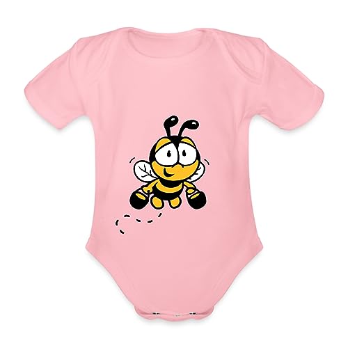 Spreadshirt Biene Baby Bio-Kurzarm-Body, 62 (2-3 M.), Hellrosa von Spreadshirt