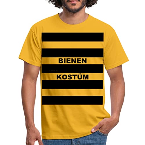 Spreadshirt Biene Kostüm Fasching Karneval Outfit Bienenkostüm Männer T-Shirt, XXL, Gelb von Spreadshirt