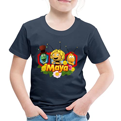 Spreadshirt Biene Maja Freunde Flip Willi Kinder Premium T-Shirt, 110/116 (4 Jahre), Navy von Spreadshirt