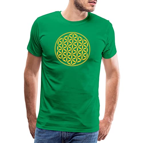 Spreadshirt Blume des Lebens - Flower of Life Männer Premium T-Shirt, L, Kelly Green von Spreadshirt