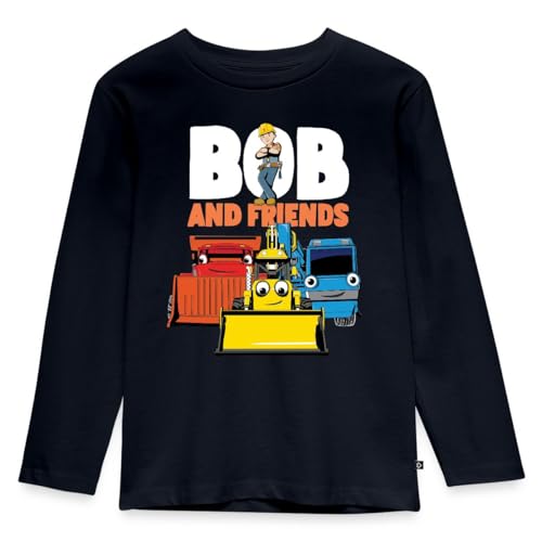 Spreadshirt Bob Der Baumeister Bob Und Seine Freunde Kinder Premium Langarmshirt, 122/128 (6 Jahre), Navy von Spreadshirt