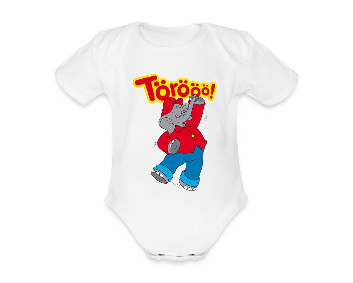 Spreadshirt Body Benjamin Blümchen Tanzend Törööö Baby Bio-Kurzarm-Body (1-tlg) von Spreadshirt