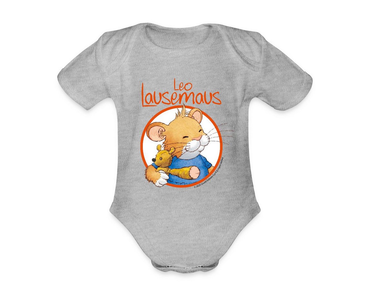 Spreadshirt Body Leo Lausemaus Logo Baby Bio-Kurzarm-Body (1-tlg) von Spreadshirt