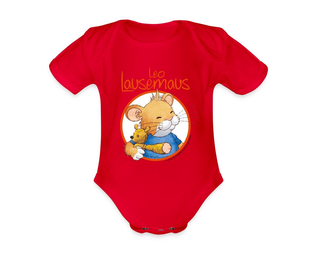 Spreadshirt Body Leo Lausemaus Logo Baby Bio-Kurzarm-Body (1-tlg) von Spreadshirt