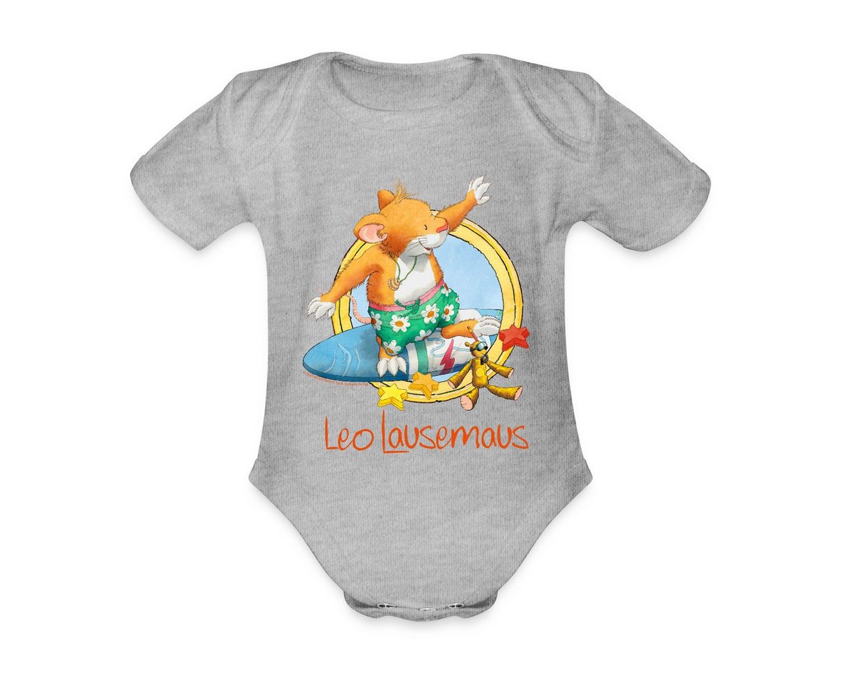 Spreadshirt Body Leo Lausemaus Sommer Surfer Urlaub Baby Bio-Kurzarm-Body (1-tlg) von Spreadshirt