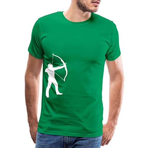 Spreadshirt Bogenschießen Silhouette Männer Premium T-Shirt, M, Kelly Green von Spreadshirt