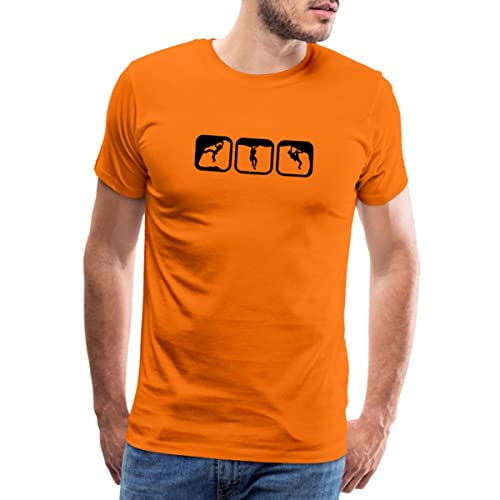 Spreadshirt Bouldern Klettersport Free Solo Männer Premium T-Shirt, XL, Orange von Spreadshirt