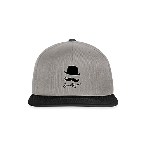 Spreadshirt Bräutigam Ehemann Jungesellenabschied Snapback Cap, One Size, Graphit/Schwarz von Spreadshirt