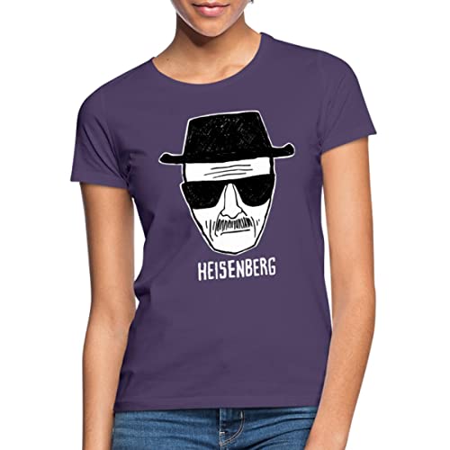 Spreadshirt Breaking Bad Heisenberg Skizze Zeichnung Frauen T-Shirt, L, Dunkellila von Spreadshirt