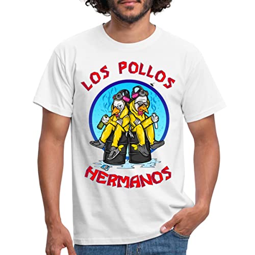 Spreadshirt Breaking Bad Los Pollos Hermanos White Pinkman Männer T-Shirt, L, weiß von Spreadshirt