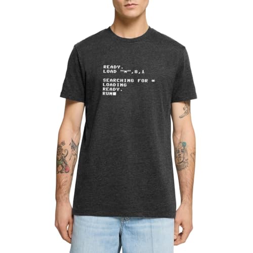 Spreadshirt C64 Loading Screen Retro Brotkasten Männer Premium T-Shirt, XL, Anthrazit meliert von Spreadshirt