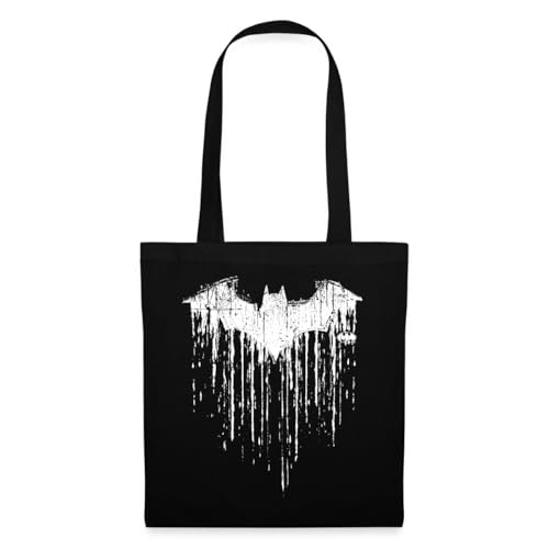Spreadshirt DC Comics Batman Fledermaus Used Look Einkaufstasche, One size, Schwarz von Spreadshirt