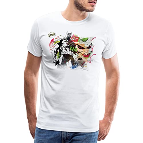 Spreadshirt DC Comics Batman Joker Comic Männer Premium T-Shirt, M, weiß von Spreadshirt