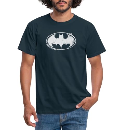 Spreadshirt DC Comics Batman Logo Gezeichnet Männer T-Shirt, XXL, Navy von Spreadshirt