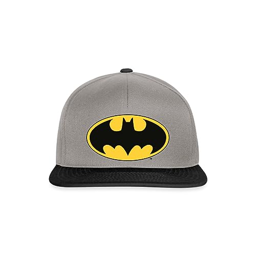 Spreadshirt DC Comics Batman Logo Schwarze Fledermaus Klassisch Snapback Cap, One Size, Graphit/Schwarz von Spreadshirt